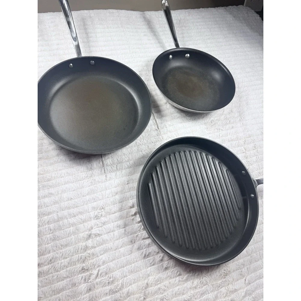 All-Clad 3 Pan Set (2 Non-Stick 1 Steel) 12
